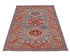 3x5 Gray Rust Kazak Afghan Hand Knotted Geometric Wool Area Rug